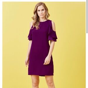 Ralph Lauren Purple Cold Shoulder Mini Dress